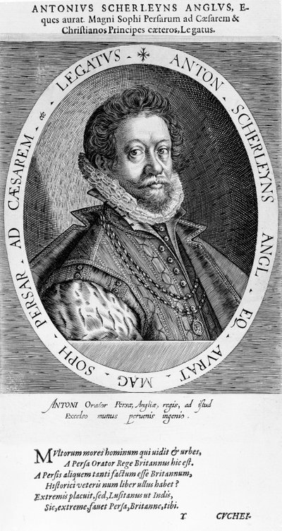 Sir Anthony Sherley (Grawerowanie) autorstwa English School