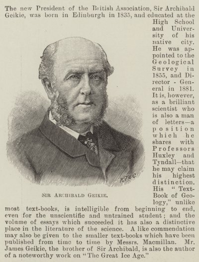 Sir Archibald Geikie (grafika) autorstwa English School