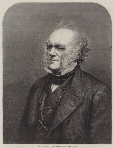Sir Charles Lyell, Baronet, DCL i FRS (grawerowanie) autorstwa English School
