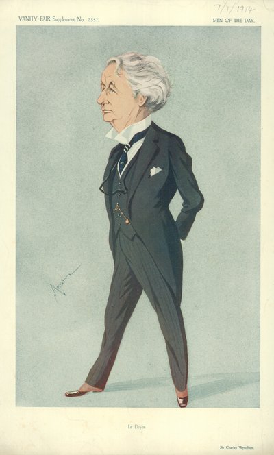 Sir Charles Wyndham, 7 stycznia 1914, komiks Vanity Fair autorstwa English School