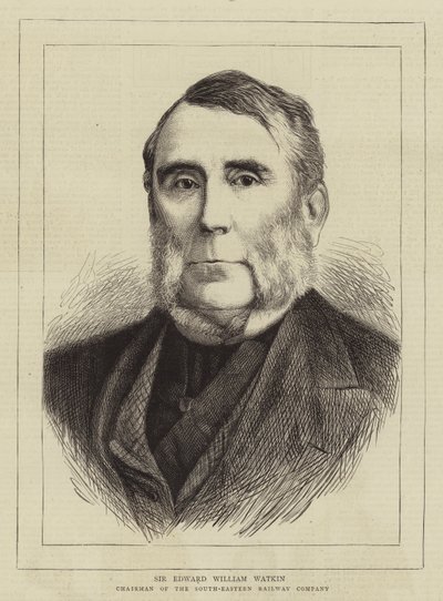 Sir Edward William Watkin (grafika) autorstwa English School