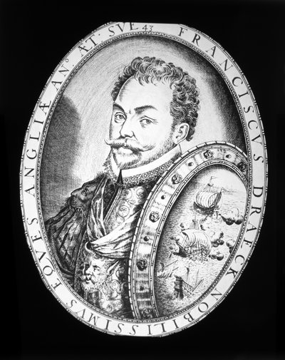 Sir Francis Drake (Grawerowanie) autorstwa English School