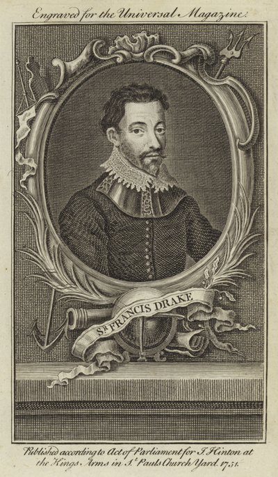 Sir Francis Drake autorstwa English School