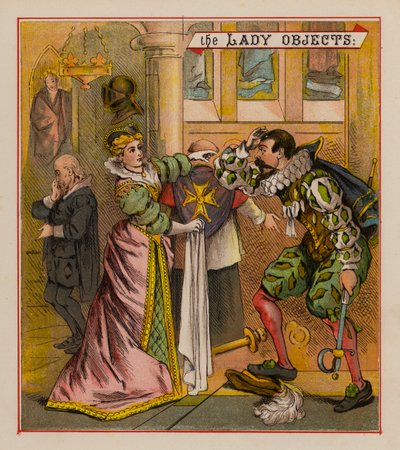 Sir Francis Drake i jego gobliny (kolor lito) autorstwa English School