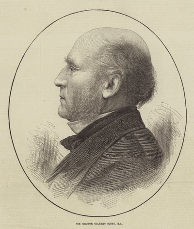 Sir George Gilbert Scott, RA (grawerowanie) autorstwa English School