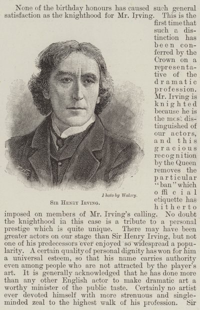 Sir Henry Irving (Grawerowanie) autorstwa English School