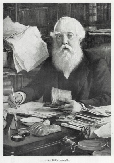Sir Henry Layard (litografia) autorstwa English School