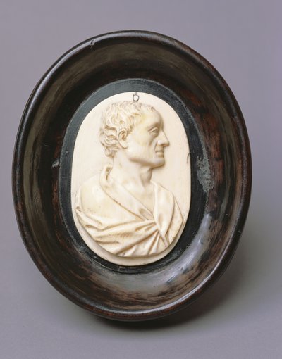 Sir Isaac Newton (kość słoniowa i bejcowane drewno) autorstwa English School