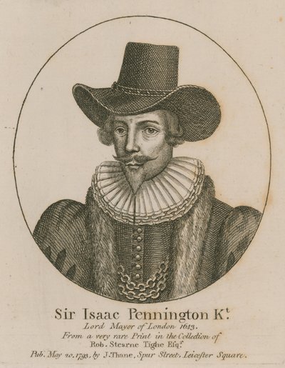 Sir Isaac Pennington, burmistrz Londynu 1643 autorstwa English School