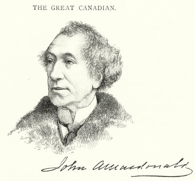 Sir John Alexander Macdonald (Grawerowanie) autorstwa English School