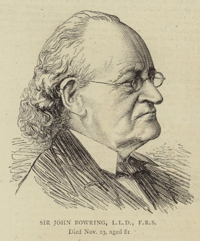 Sir John Bowring, LLD, FRS (grawerowanie) autorstwa English School