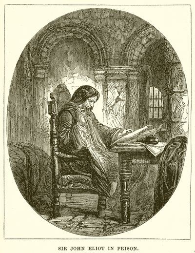 Sir John Eliot w więzieniu autorstwa English School