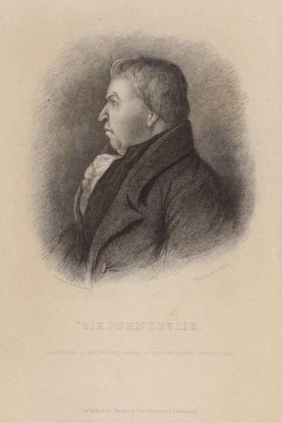 Sir John Leslie autorstwa English School