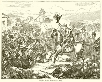 Sir John Moore w Corunie, 1809 autorstwa English School