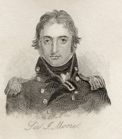 د سر جان مور، د کرب د تاریخي قاموس څخه، په 1825 کې خپور شو autorstwa English School
