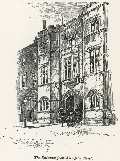 Sir John Penders House, wejście od Arlington Street, Londyn autorstwa English School