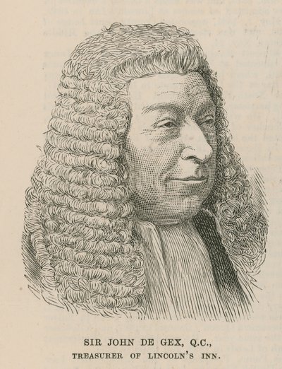 Sir John de Gex, skarbnik Lincolns Inn autorstwa English School