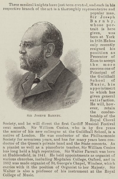 Sir Joseph Barnby (grafika) autorstwa English School