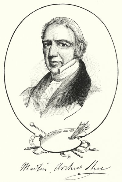 Sir Martin Archer Shee (grawerunek) autorstwa English School