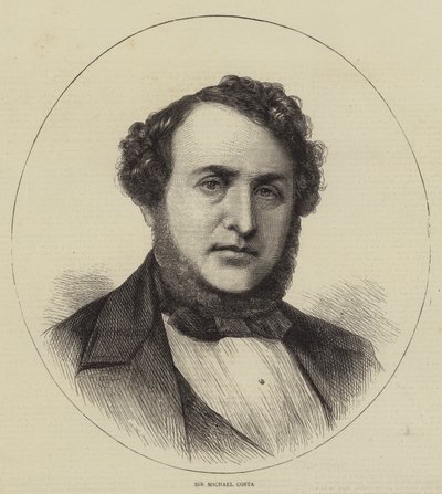 Sir Michael Costa (grawerunek) autorstwa English School
