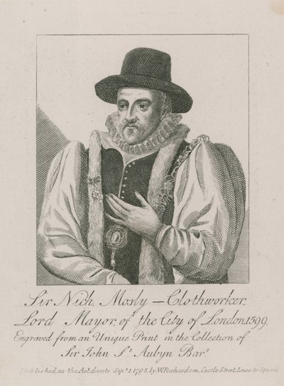 Sir Nicholas Mosley, sukiennik, burmistrz Londynu, 1599 autorstwa English School