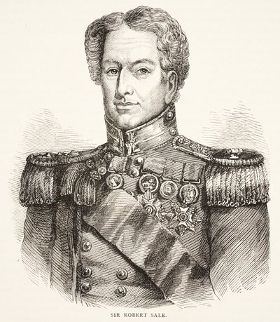Sir Robert Sale, ilustracja z Cassells Illustrated History of England autorstwa English School
