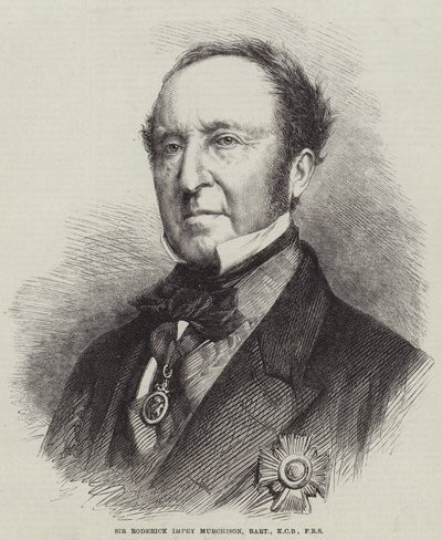 Sir Roderick Impey Murchison, Baronet, KCB, FRS (grawerowanie) autorstwa English School