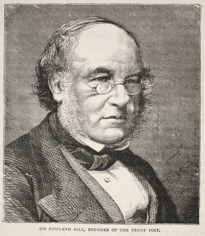 Sir Rowland Hill, założyciel Penny Post autorstwa English School
