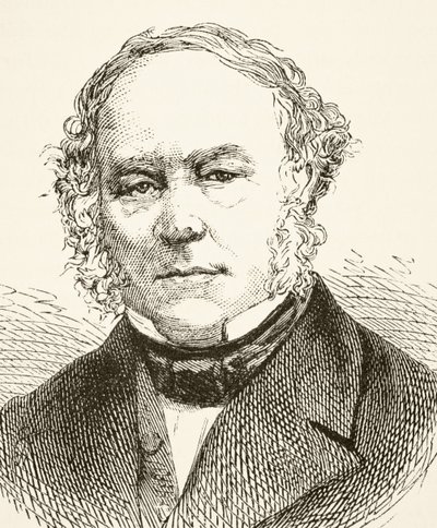 Sir Rowland Hill, z „The National and Domestic History of England” Williama Hickmana Smitha Aubreya (1858-1916) opublikowanego w Londynie ok. 1890 r. autorstwa English School