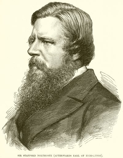 Sir Stafford Northcote (później hrabia Iddesleigh) autorstwa English School