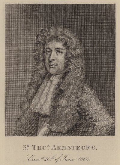 Sir Thomas Armstrong, angielski żołnierz i polityk (rycina) autorstwa English School