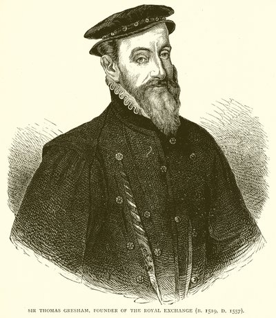 Sir Thomas Gresham, założyciel Royal Exchange (B. 1519, D. 1557) autorstwa English School