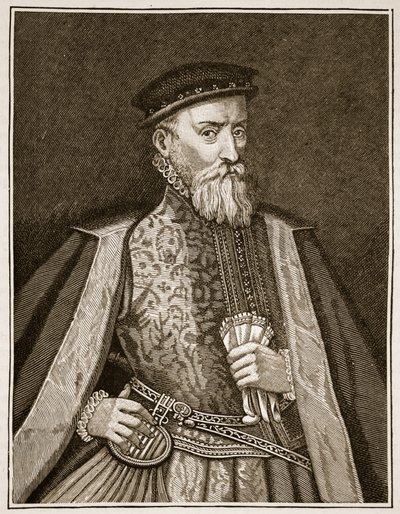Sir Thomas Gresham, ilustracja z Cassells Illustrated History of England (zdjęcie w sepii) autorstwa English School