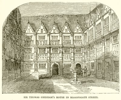 Dom Sir Thomasa Greshama przy ulicy Bishopsgate autorstwa English School