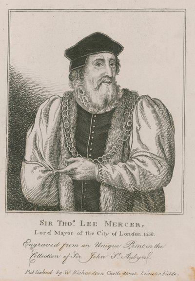 Sir Thomas Leigh, Mercer, burmistrz Londynu 1558 autorstwa English School