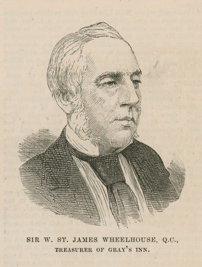 Sir W St James Wheelhouse, skarbnik Grays Inn autorstwa English School