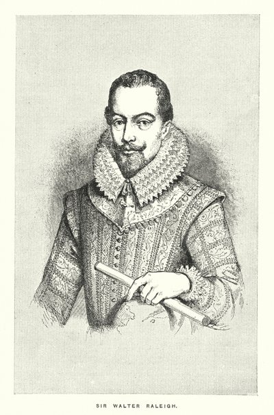 Sir Walter Raleigh (grafika) autorstwa English School