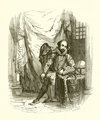 Sir Walter Raleigh w Wieży autorstwa English School