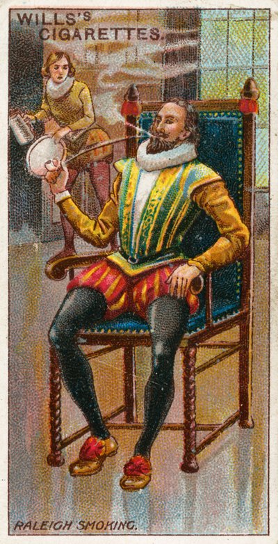 Sir Walter Raleigh pali autorstwa English School