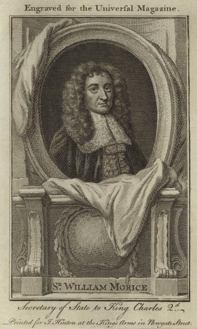 Sir William Morice, sekretarz stanu króla Karola 2. autorstwa English School