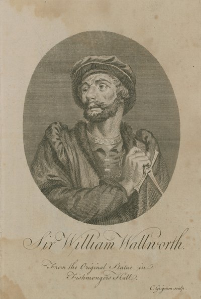 Sir William Wallworth, burmistrz Londynu, 1370 r autorstwa English School