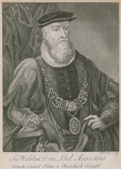Sir Wolstan Dixie, burmistrz Londynu, 1585 autorstwa English School
