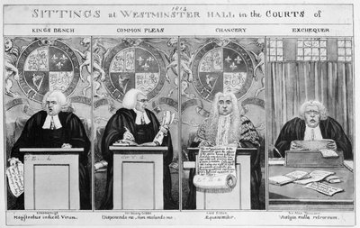 Posiedzenia na kortach Westminster Hall autorstwa English School