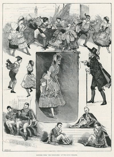 Szkice z Gondolierów w Teatrze Savoy autorstwa English School