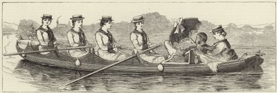 Szkice ze startu pary w Henley Regatta autorstwa English School