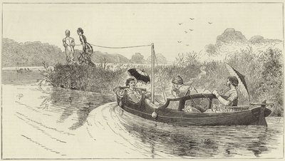 Szkice ze startu pary w Henley Regatta autorstwa English School