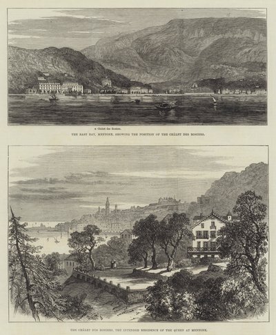 Szkice Mentonu (grawerowanie) autorstwa English School