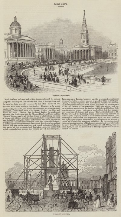 Szkice Trafalgar Square (rycina) autorstwa English School