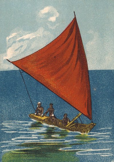 Kleines Segelboot, Indien von English School