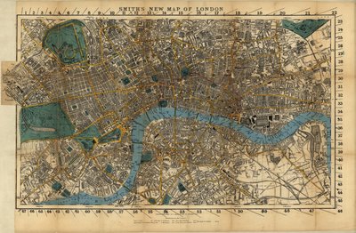 Nowa mapa Londynu autorstwa Smitha autorstwa English School